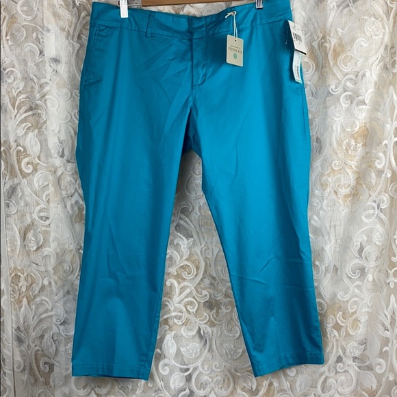 Kut from the Kloth Pants - Kut from the Kloth Turquoise Cropped Capri Pant 14
